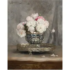 Untitled by Gustave Barrier, oil on cardboard, sold Sep 2024