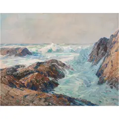 California Coast by Jack Wilkinson Smith, oil on canvas, sold Sep 2024