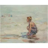 Untitled (Crouching Figure) by Francisco Joaconino Spicuzza, 1919, oil on canvas (laid down on board), sold Sep 2024