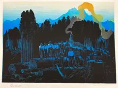 Untitled by Elton Bennett, Serigraph 19"x25" Sheet. Loose, sold May 2026