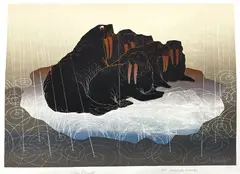Untitled by Elton Bennett, Serigraph 19"x25" Sheet. Loose, sold May 2026