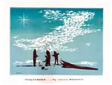 Untitled by Elton Bennett, Serigraph Christmas Card Insert 9.5"x25" Sheet. Loose, sold May 2026