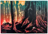 Untitled by Elton Bennett, Serigraph 8"x10.5" Sheet. Loose, sold May 2026