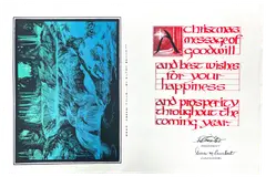 Untitled by Elton Bennett, Serigraph 12"x19" Sheet. Loose, sold May 2026