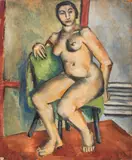 Seated Nude Woman by Frances Reswick, Oil on Canvas, sold Nov 2025
