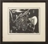 Night Hunter by Rick Prol, 1999, Ink on Paper, sold Nov 2025