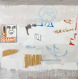 Giant by Paolo Barrile, 2000, Mixed Media on Panel, sold Nov 2025