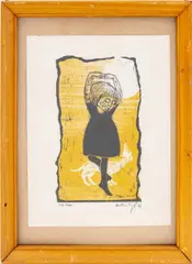 Tip-Toe by Helen K Siegl, 1963, Woodcut Print in Colors, sold Nov 2025