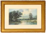 Fishing on the Lake by William Henry Chandler, Pastel on Paper, sold Nov 2025