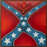 American Wife in Battle Dress by Alvaro Guillot, 1980, Oil on Canvas, sold Nov 2025
