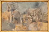 Abstract Landscape Scene by Roger Blaquière, 1962, Watercolor on Paper, sold Nov 2025