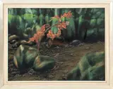 Small Autumn Tree by Charles Blum, 1980, Oil on Board, sold Nov 2025