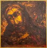 Christ by Joachim Probst, 1955, Oil on Canvas, sold Nov 2025