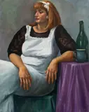 Portrait of a Housekeeper by Penny Purpura, Oil on Canvas, sold Nov 2025