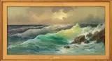 White Caps by I. R. Faberi, Oil on Canvas, sold Nov 2025