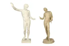 After the antique, a pair of classical inspired sculptures by Pure White Lines, sculpture, offered May 2022