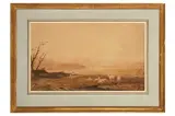 View of Caernarvon Castle by Copley Fielding, watercolour on paper, offered Apr 2022