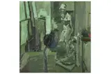 Untitled by Peter Clossick, oil on board, offered Apr 2022