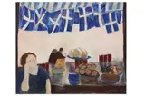 Untitled by Tessa Newcomb, oil on board, offered Apr 2022