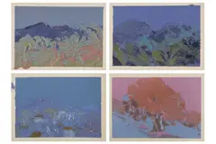 Untitled by Bernard Myers, oil on card, offered Apr 2022