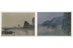 Untitled by Bernard Myers, oil on paper, offered Apr 2022