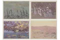 Untitled by Bernard Myers, oil on card, offered Apr 2022