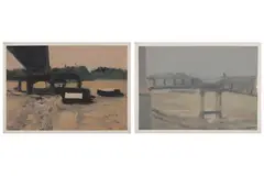Untitled by Bernard Myers, oil on paper, offered Apr 2022