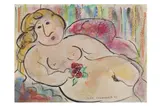 Untitled by Dora Holzhandler, pencil and watercolour, offered Apr 2022