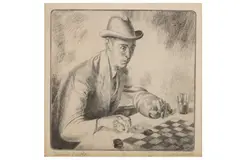 Untitled by Leon Underwood, etching, offered Apr 2022