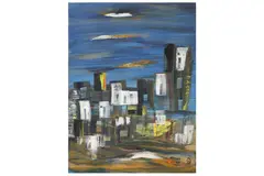 Untitled by Hidayet Chiraz, oil on canvas, offered Mar 2022