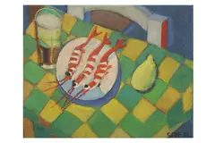 Untitled by Seif Wanly, oil, offered Mar 2022