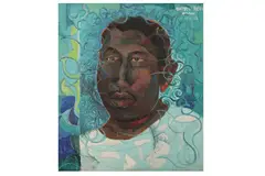 Untitled by Omar El Nagdi, oil on wood, offered Mar 2022