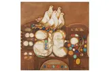 Untitled by Amer al-Obaidi, acrylic and gesso on canvas, offered Mar 2022