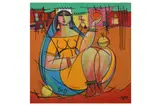 Untitled by Mohammed Hamdan, oil on canvas, offered Mar 2022