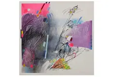 Untitled by Dia Khuza'E, mixed media on canvas, offered Mar 2022