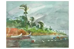 Untitled by Mohamed Shaker, watercolour on paper, offered Mar 2022