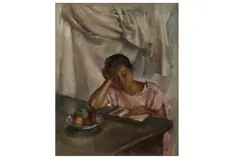 Untitled by Stanislaw Szczepanski, 1922, oil on board, offered Mar 2022