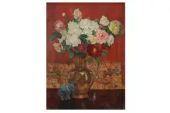 Untitled by Georges Roussin, oil on board, offered Mar 2022