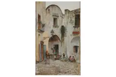 Untitled by Federico del Campo, oil on panel, offered Mar 2022