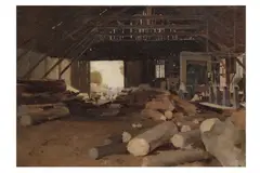 Untitled by Harry Watson, oil on board, offered Mar 2022