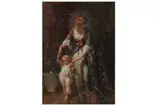 Untitled by George Elgar Hicks, oil on panel, offered Mar 2022