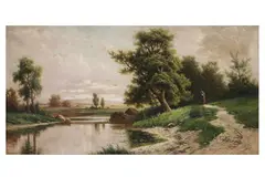 Untitled by Ivan Ivanovich Endogouroff, oil on canvas, offered Mar 2022