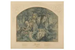 Untitled by Josef Machold, pencil and watercolour, offered Mar 2022