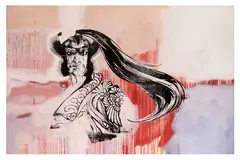 Untitled by James Starr, mixed media on canvas, offered Feb 2022
