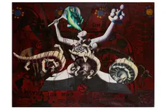 Untitled by Mark Kostabi, oil on canvas, offered Feb 2022