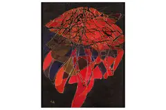 Untitled by Nadira Azzouz, oil on canvas, offered Feb 2022
