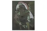 Untitled by Nadira Azzouz, acrylic on paper, offered Feb 2022