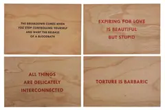 Untitled by Jenny Holzer, screenprint on board, offered Feb 2022