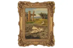 Untitled by Reuben Hunt, oil on board, offered Feb 2022