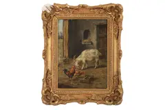 Untitled by Reuben Hunt, oil on board, offered Feb 2022